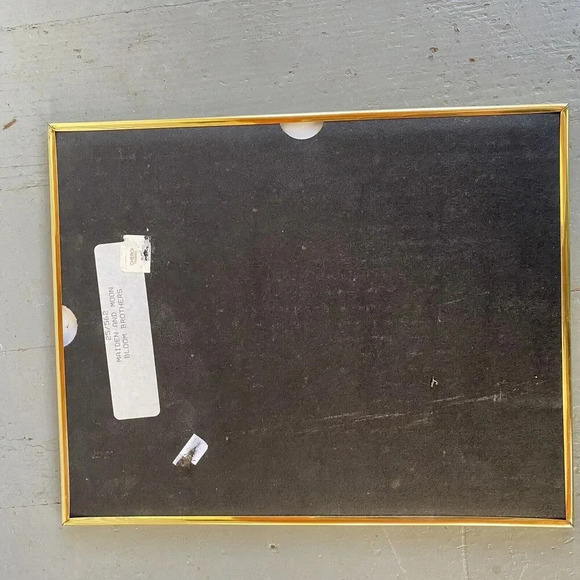 Rare VTG Judy Mastrangelo Foil Art Print Maiden & Moon Framed 8x10" Native Girl - Picture 7 of 10